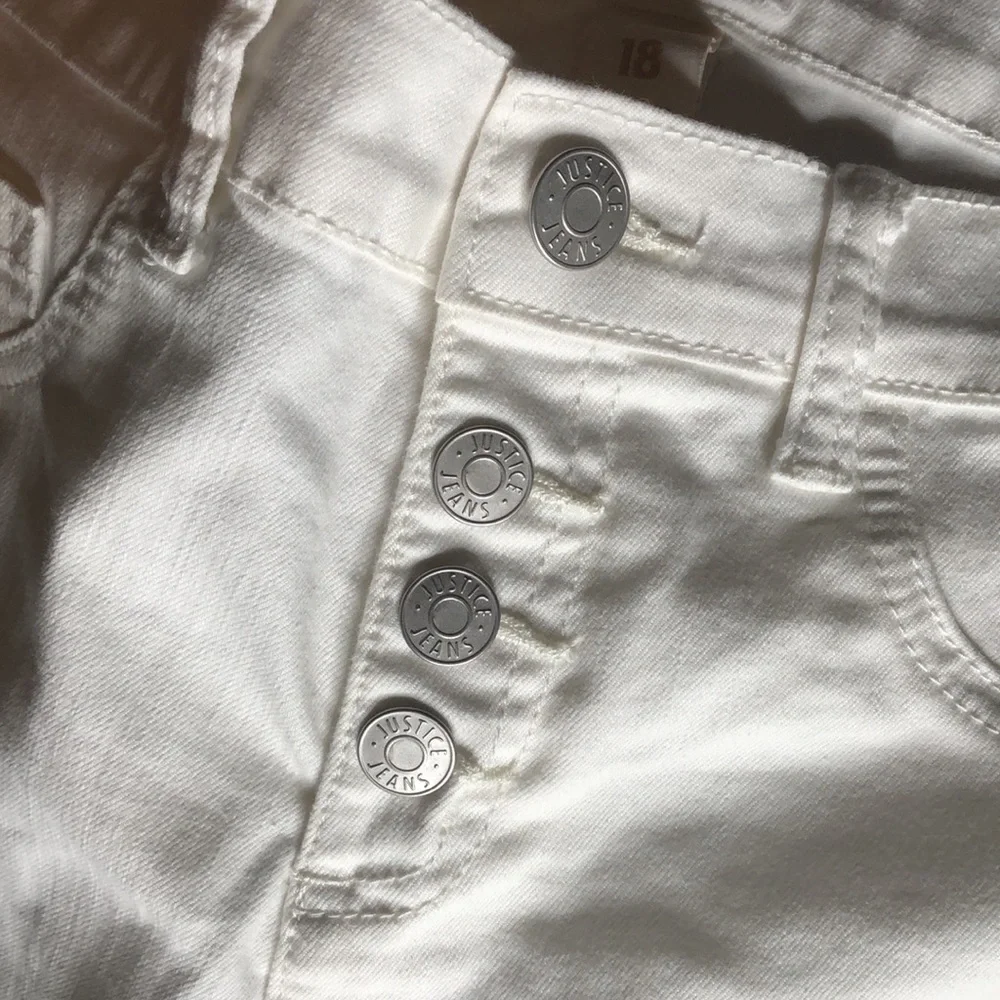 girls white jean jeggings NWT by Justice size 18 girls